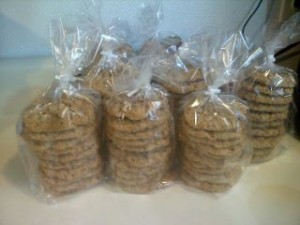 Cookies waiting to be packaged