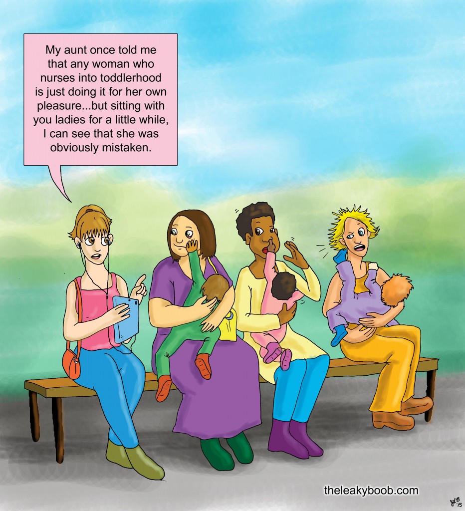 Breastfeeding toddlers for mom's benefit reality check