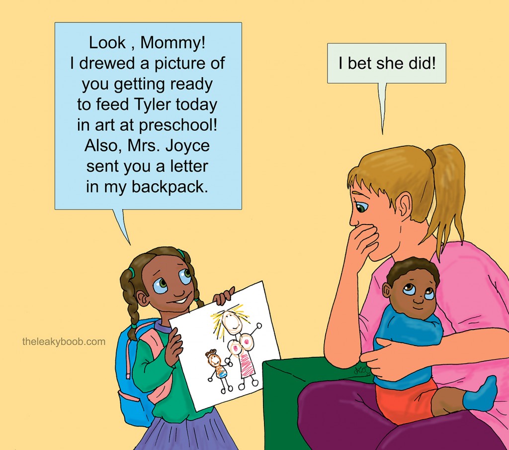 TLB comic, funny Friday, preschool boob art