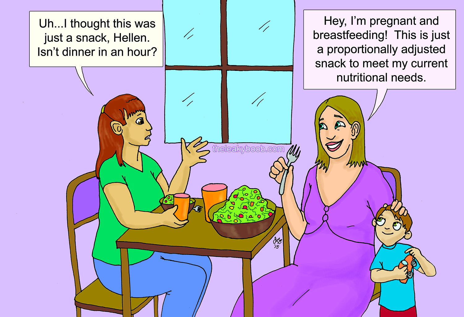 Tlb Comic Proportionally Adjusted Snacking Breastfeeding While 
